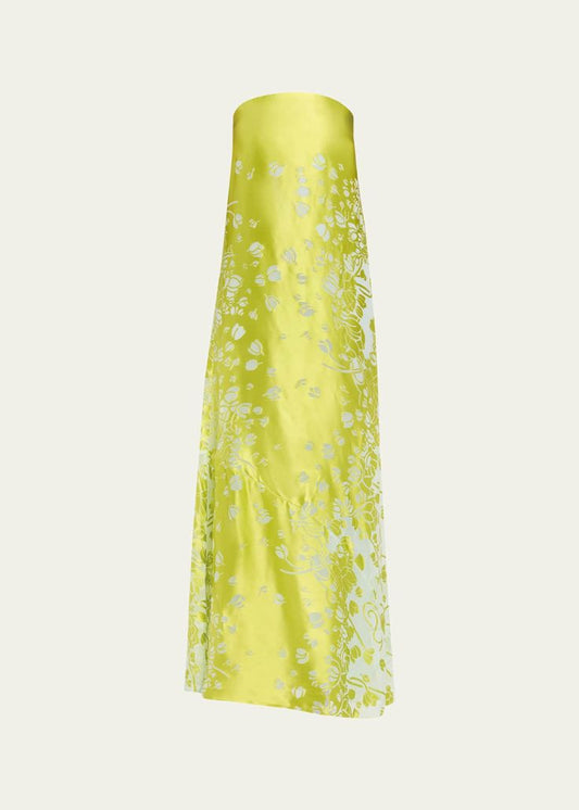 Christopher Esber Strapless Burnout Maxi Dress