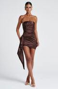 Leoni Mini Dress Plum Brown