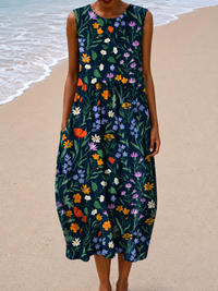 Kerry - Sleeveless Relaxed Fit Midi Dress