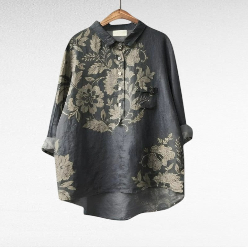 Allegra - Elegant Linen Summer Blouse