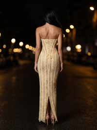 SAVANNAH MAXI DRESS Lemon back