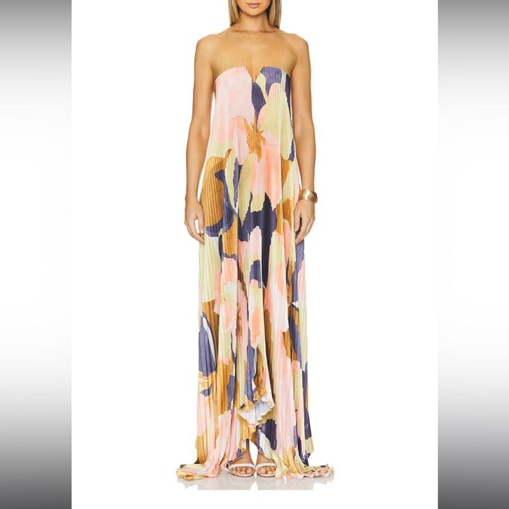L'idee Dress L'idee Black Tie Gown Color: Blue Pink Size: S