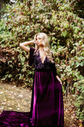 Plum Velvet Dress Magical Dress For Special Moments, Wedding,