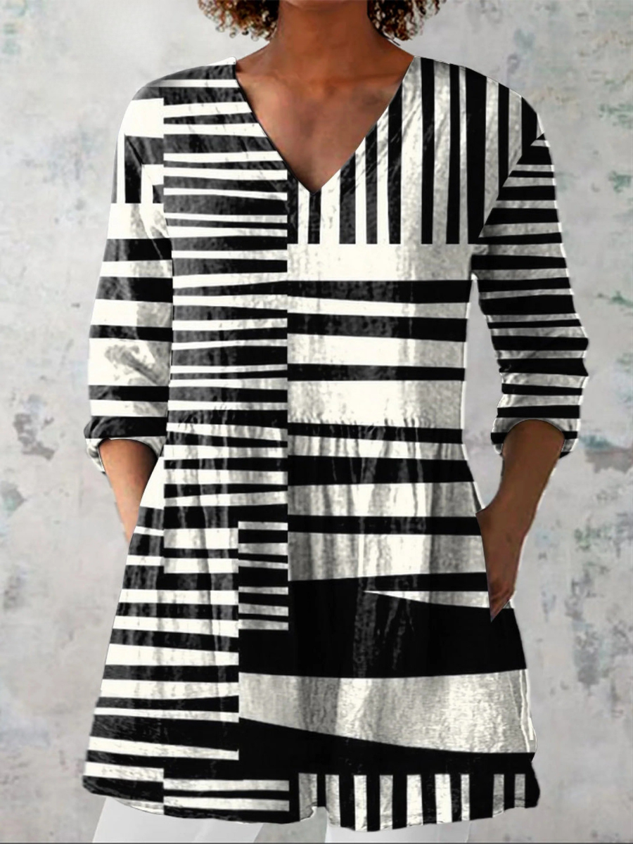 Nellie – Long Blouse with Statement Pattern
