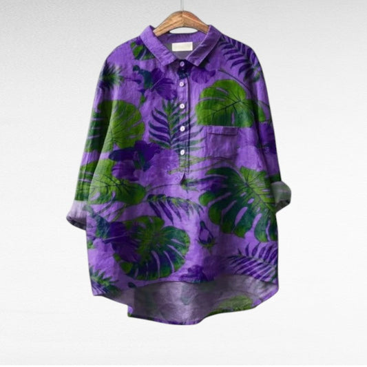 Amabel - Elegant Linen Summer Blouse