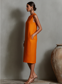 Aureliah – Sleeveless Midi Dress with Pockets