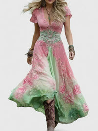 Bessie - Elegant Floral Maxi Dress