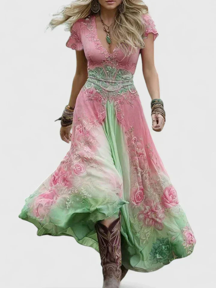 Bessie - Elegant Floral Maxi Dress