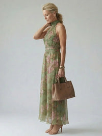 Laelia - Elegant Floral Halter Dress