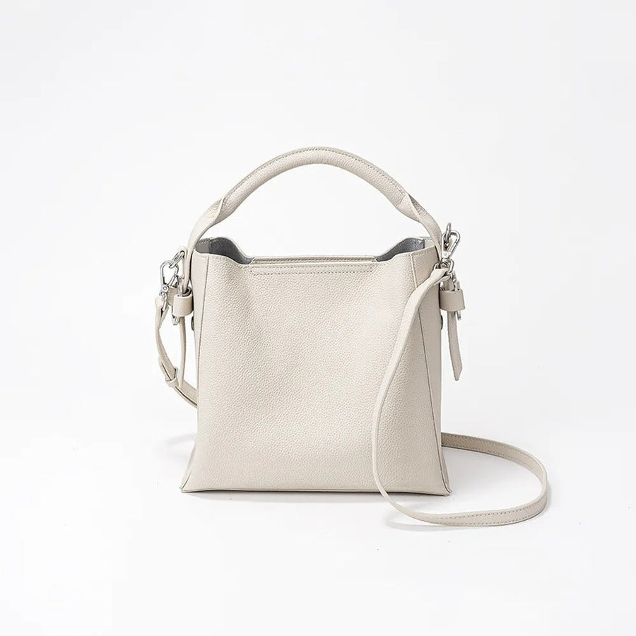 Structured Leather Bucket Bag
