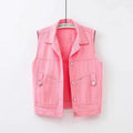 Victoria Cropped Denim Vest