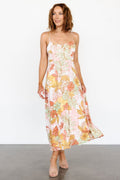 Womens Hilo Back Tie Maxi Dress Multi Size: Medium