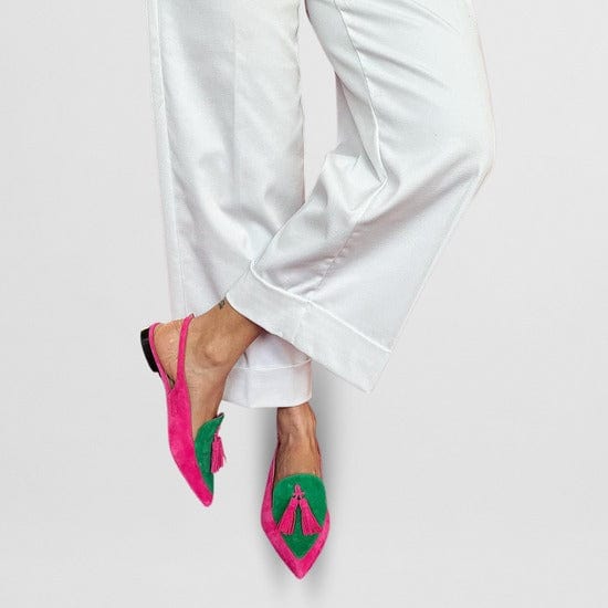 Frendessa | Fringe Ballet Flats Green