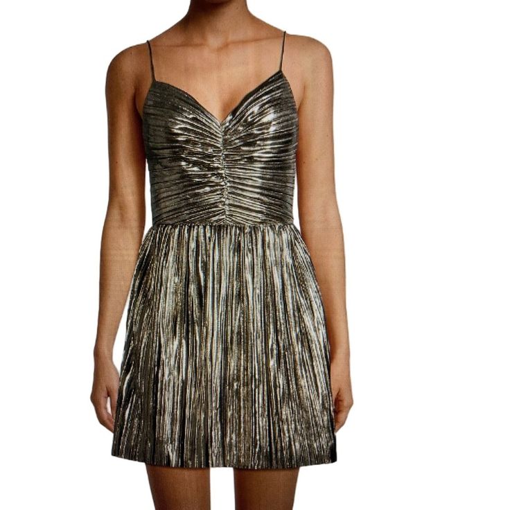 Michael Kors Dress Nwt Michael Kors Womens Pleated Lame Bustier D