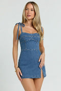 Daytrip Denim Mini Dress Denim Blue