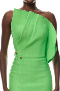 Petal Neckline Column Gown