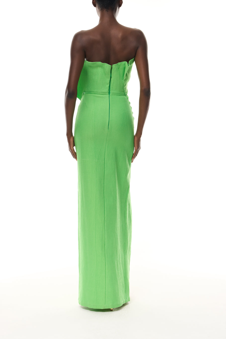 Petal Neckline Column Gown