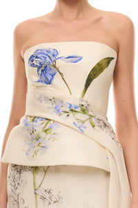 Iris Bouquet Peplum Gown