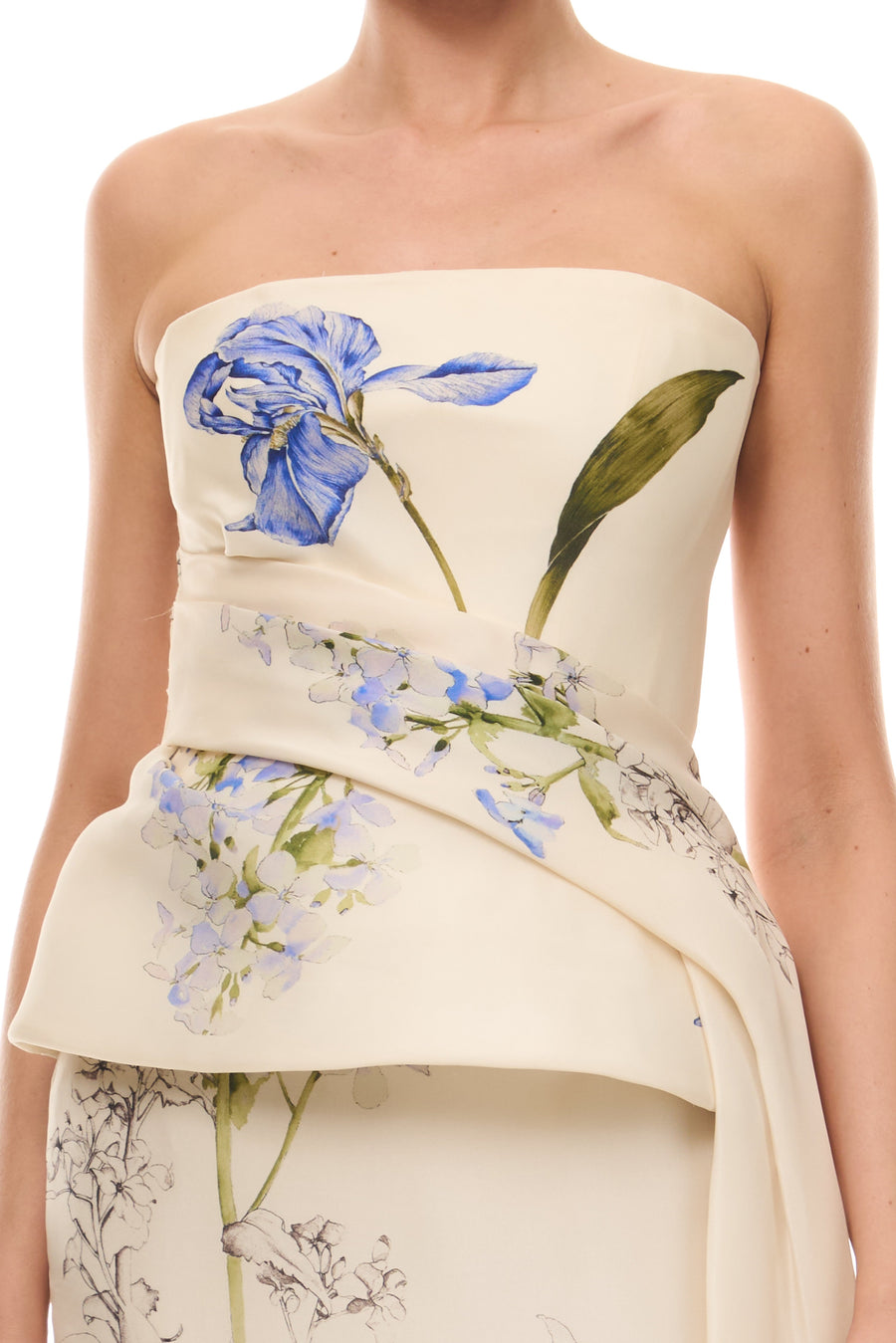 Iris Bouquet Peplum Gown