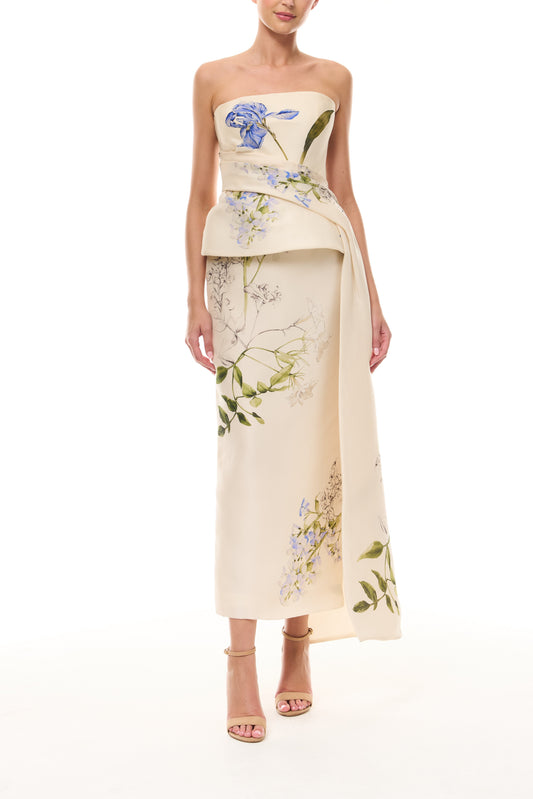 Iris Bouquet Peplum Gown