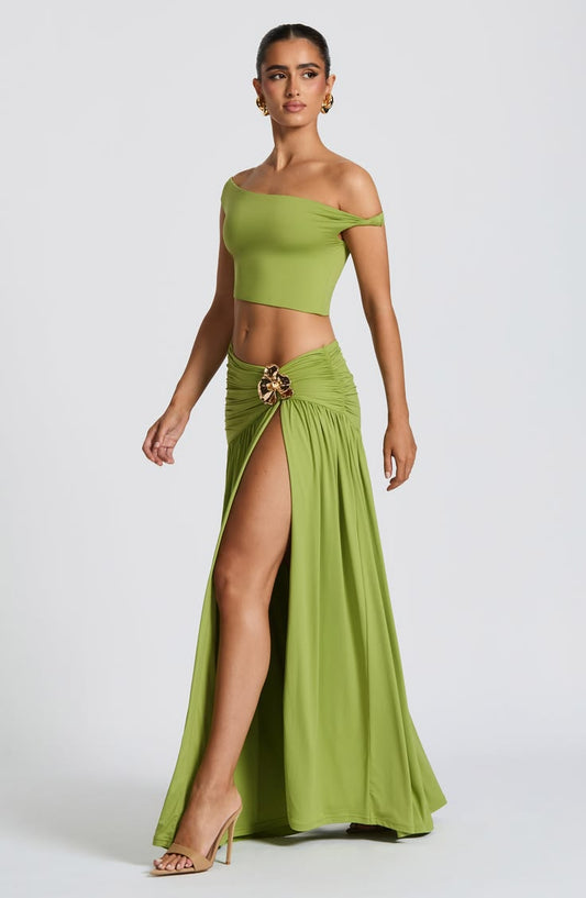 Saira Maxi Skirt Olive