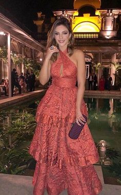 A Line Long Rust Red Prom Dress Party Dress 22th Birthday Outfits P211