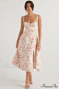Carmen Elegant Bustier Dress S Pink