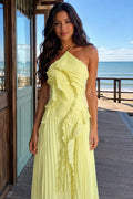 Sophisticated Tie Shoulder Dress For Waterfront Vacations
