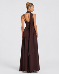 Kirsty – Corset Maxi Dress with Scarf