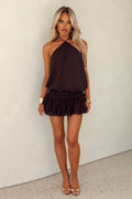 Latina Open Back Mini Dress Plum