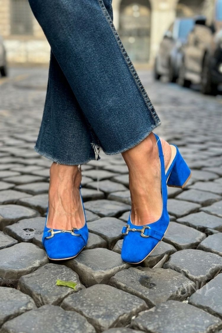 Ingrid – Suede Slingback Block Heels