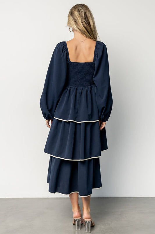 Barcelona Tiered Midi Dress Sweetheart