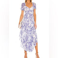 Sau Lee Dress Sau Lee Georgia Dress In Blue And White Size 4. Color: