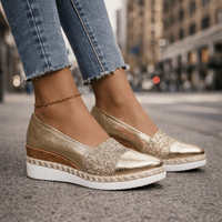 Raven – Glitter Wedge Slip-On Trainers
