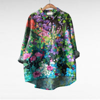 Cerelia - Elegant Linen Summer Blouse