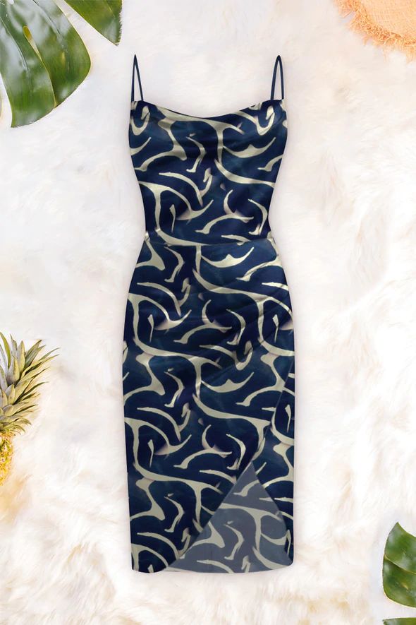 Cowl Midi Dress