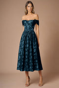 Dana Navy Midi Dress