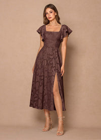 Talia Mocha Coco Midi Dress