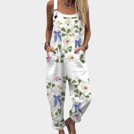 Esme - Comfortable Printed Dungarees