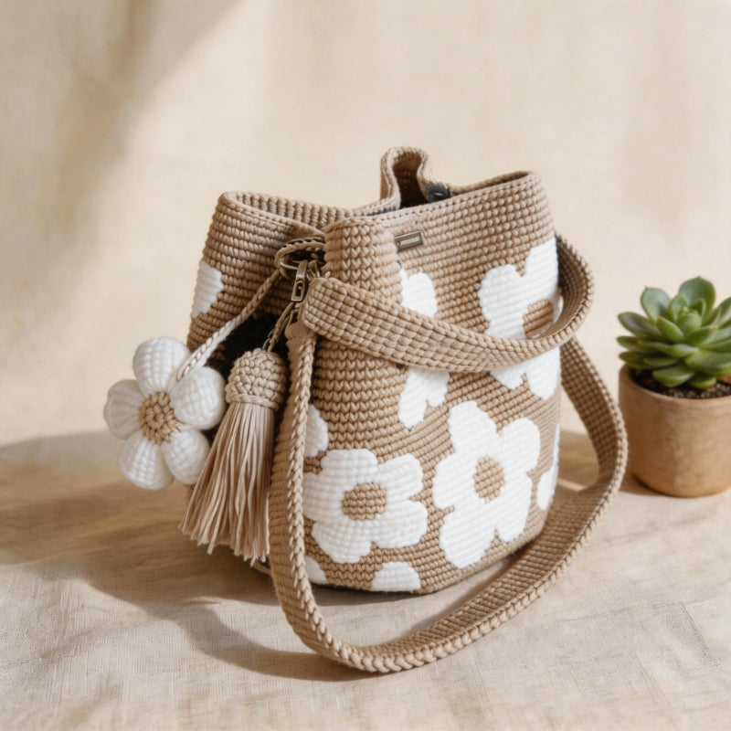 Maribel – Handcrafted Crochet Floral Tote Bag