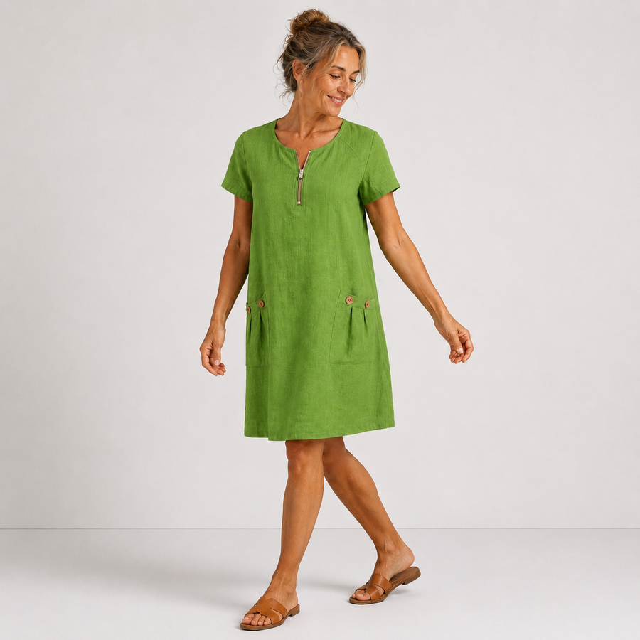 Sadie - Cotton and Linen Casual Dress