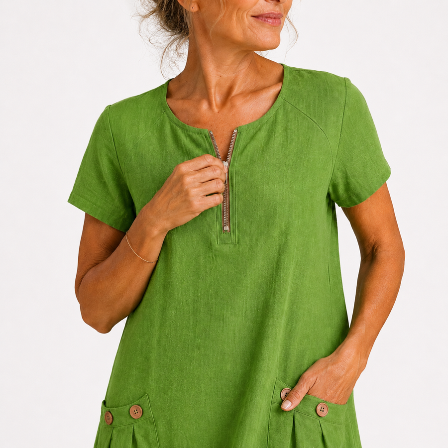 Sadie - Cotton and Linen Casual Dress