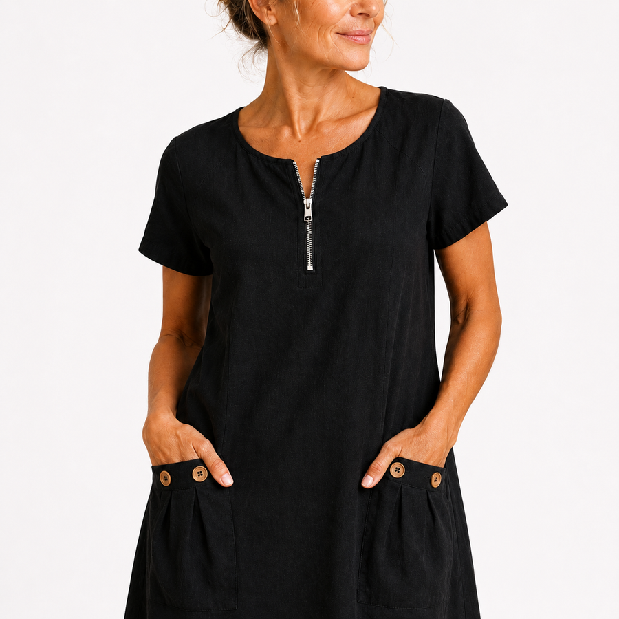 Sadie - Cotton and Linen Casual Dress