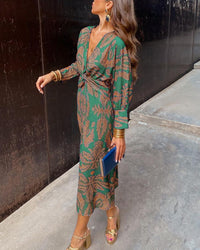 Jasmine | Women Wedding Guest A-Line Maxi Dress Green