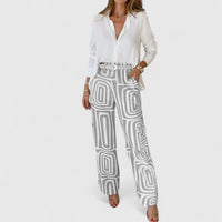 Kira | Elegant Two-Piece Set (Including A Free Belt) Gray