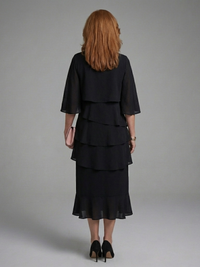 Enya - Midi Dress with Layered Sleeves