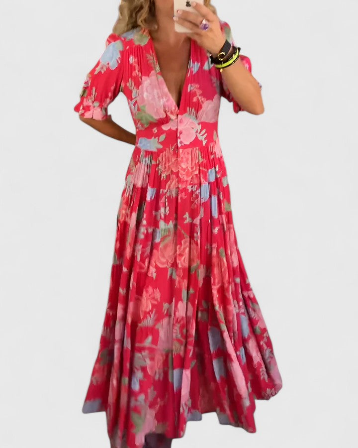 Mireya – Elegant Floral Summer Dress