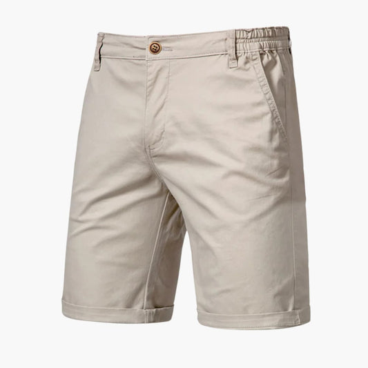 Smart Casual Tailored Shorts for Men - Lightweight Comfortable Fit – Khaki