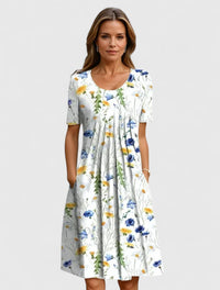 Valorynn | Elegant Dress Yellow Flowers