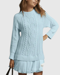 Eira | Classic Sweater Dress Light Blue